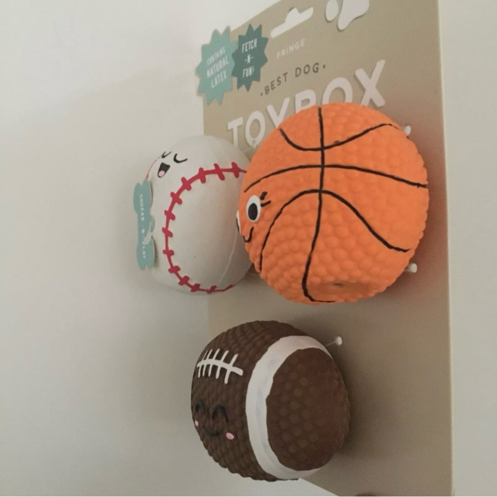 Dog Toys Squeaky Latex Fetch Fun Sports Balls “You’re Incredi-ball” NEW | Fringe - Picture 3 of 8